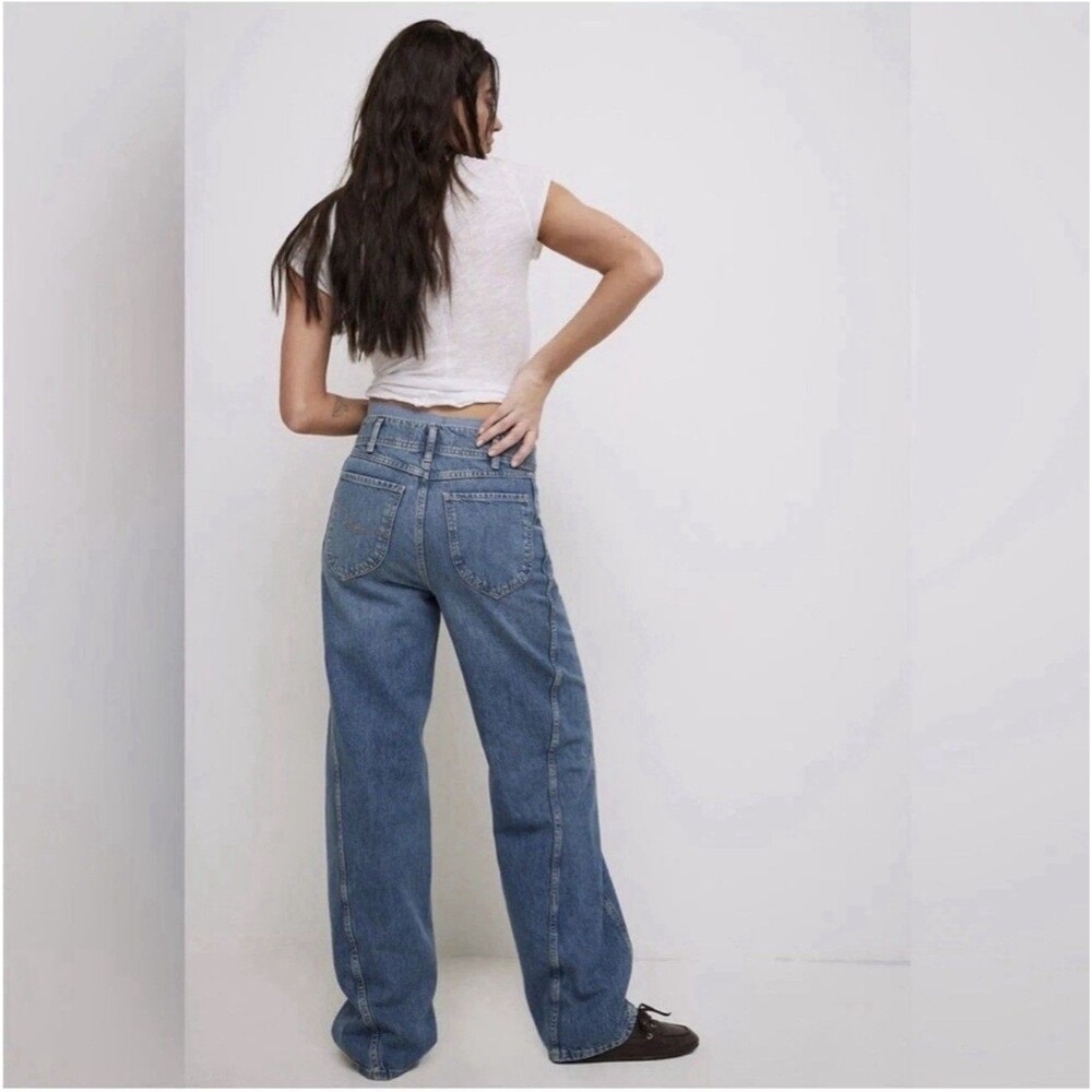 NEW FREE PEOPLE WE THE FREE OPAL ASTER STRAIGHT LEG JEANS Size 24 - Picture 13 of 16